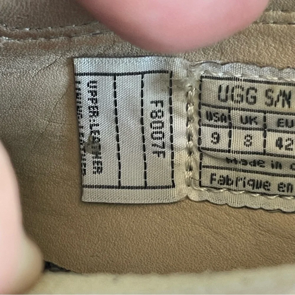 UGG Men’s Brown Leather Drivers Shoes Loafers 9